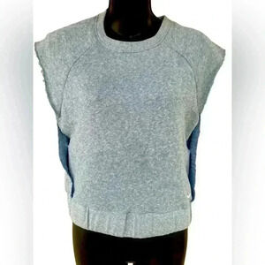 True Religion women’s crop active slit top color pale blue sz XS NWT